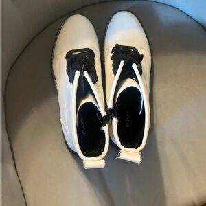 Dr. Martens, white and black, never worn